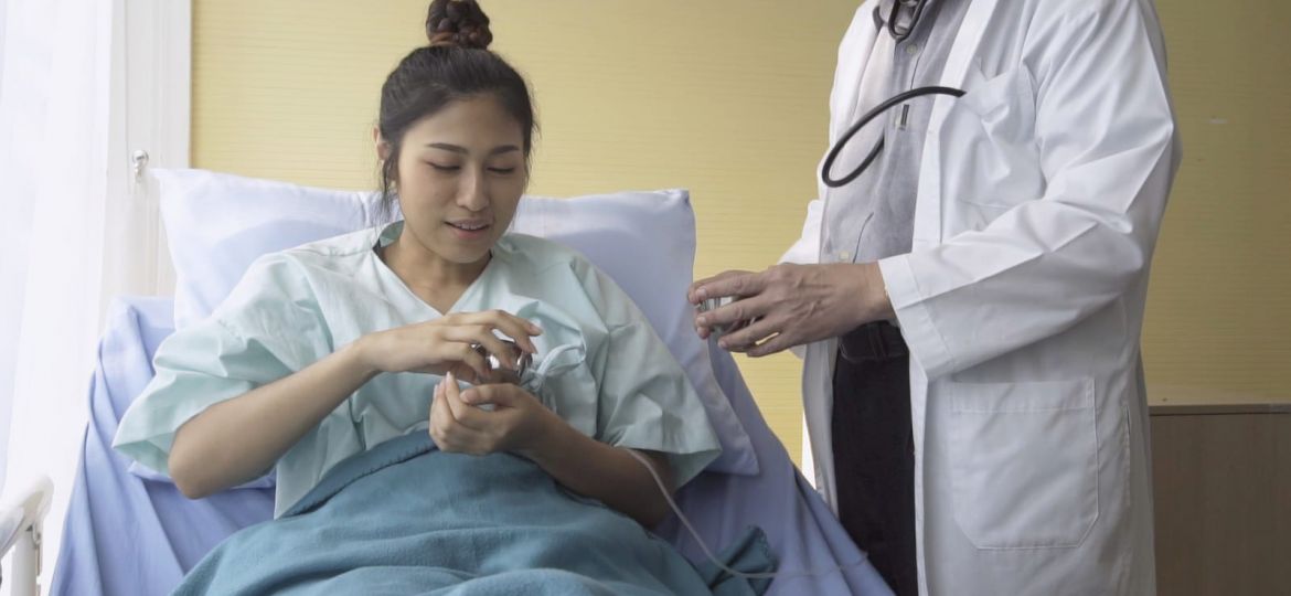 Doctor Take Care Of Patient At Hospital Or Medical Clinic. Healt